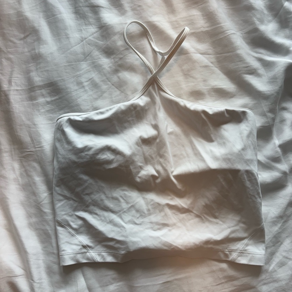 Super cute white lulu tank! Only worn once